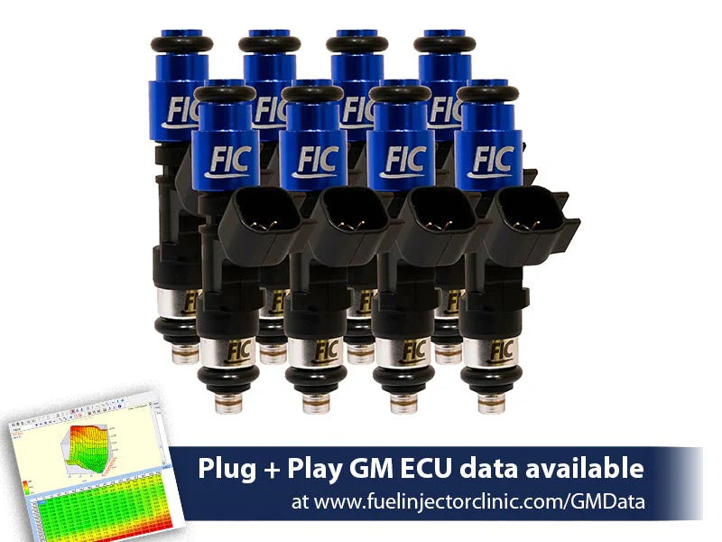 525cc (58 lbs/hr at OE 58 PSI fuel pressure) FIC Fuel Injector Clinic Injector Set for LS1 engines (High-Z) (is301-0525h)
