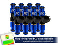 2150cc (200 lbs/hr at 43.5 PSI fuel pressure) FIC Fuel Injector Clinic Injector Set for Ford F150 (1985-2003)/Ford Lightning (1993-1995) (is406-2150h)