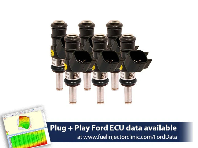 650cc (62lbs/hr at 43.5 PSI fuel pressure) FIC Fuel Injector Clinic Injector Set for Mustang GT (2005+)/GT350 (2015-2016)/ Boss 302 (2012-2013)/Cobra (1999-2004) (High-Z) (is403-0650h)